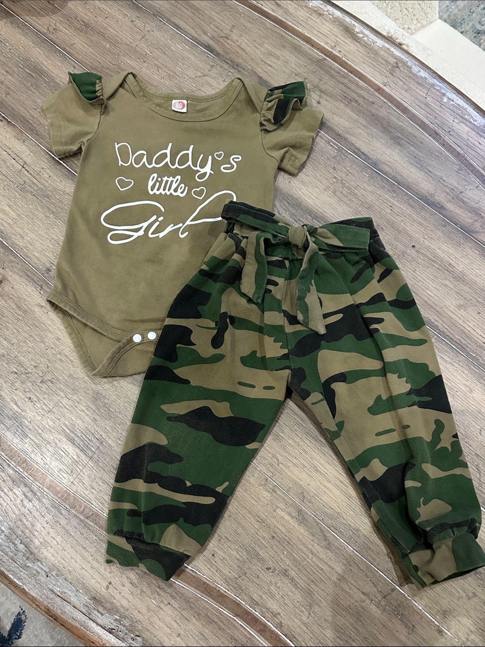 Daddy's Little Girl Camo Baby Matching Set